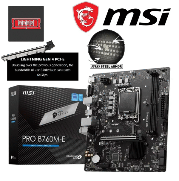 MSI PRO B760M-E DDR5 Motherboard - Image 6
