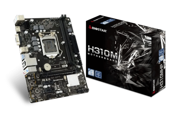 BIOSTAR H310MHP motherboard top view - microATX board for 8th and 9th Gen Intel processors