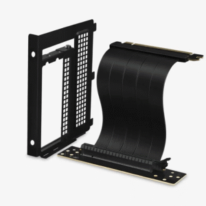 DeepCool Vertical GPU Bracket PCIe 4.0 Vertical GPU Mount Accessory , Riser Cable High Speed Flexible Extender Card Extension Port 90 Degree – Black