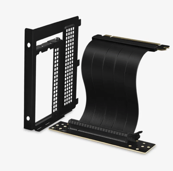 DeepCool Vertical GPU Bracket PCIe 4.0 Vertical GPU Mount Accessory , Riser Cable High Speed Flexible Extender Card Extension Port 90 Degree – Black