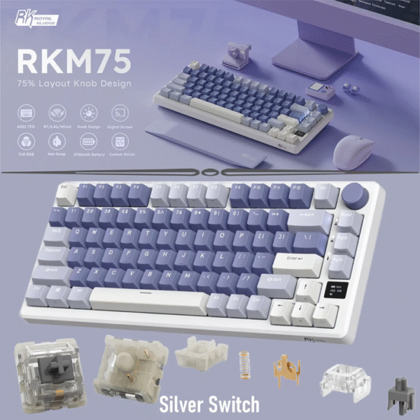 RK ROYAL KLUDGE M75 OCEAN BLUE - Image 5