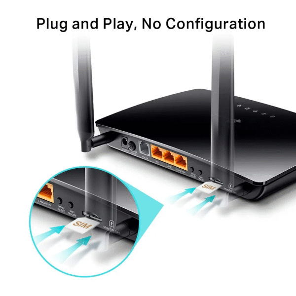 TP-Link MR6500V 4G/DSL LTE Telephony Wireless Router SIM