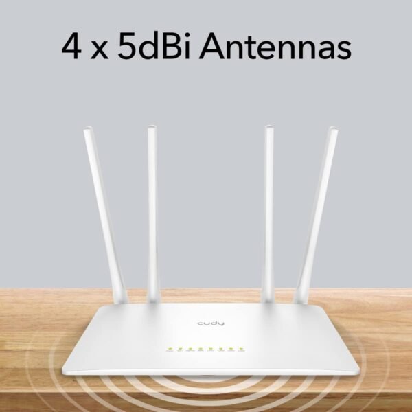 CUDY WR1200 AC1200 4-Stream Dual-Band WiFi Router Extender Wireless Access Point ;  867 Mbps + 300 Mbps Wi-Fi ;  5 Fast Ethernet Ports ; 4 High-Gain Antennas ; 40 Connected Devices ; Covers 100m² ;  Router/AP/RE/WISP/Client Modes ;  Cudy App | NO WARRANTY - Image 5