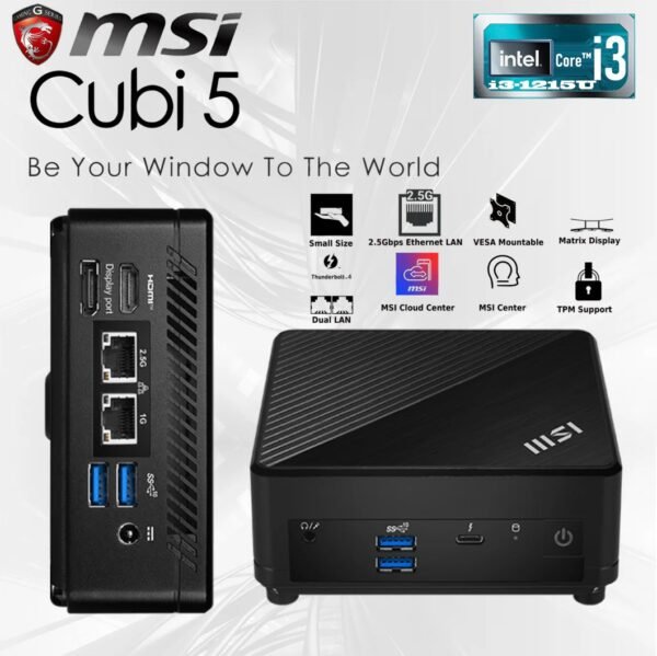 MSI Cubi 5 Mini PC With Intel® Core™ i3-1215U - Image 2