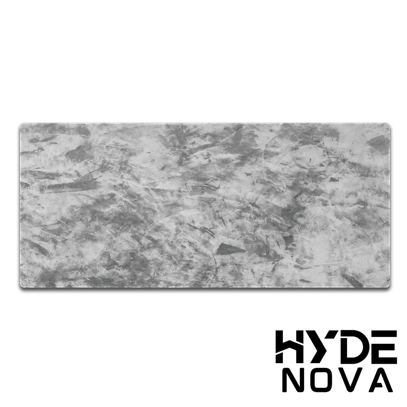 Hyde Nova Gray Texture Pattern Mousepad 90×40 | Extended XXL Desk Mat | Smooth Precision Surface | Non-Slip Rubber Base | Water-Resistant, Durable, Anti-Fray Edges