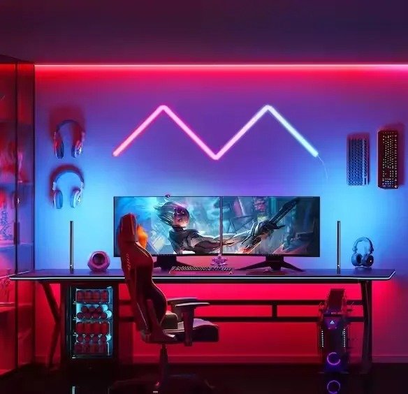 Glide Led Wall Lights, Smart RGBIC Bar Shape Lights - Image 5