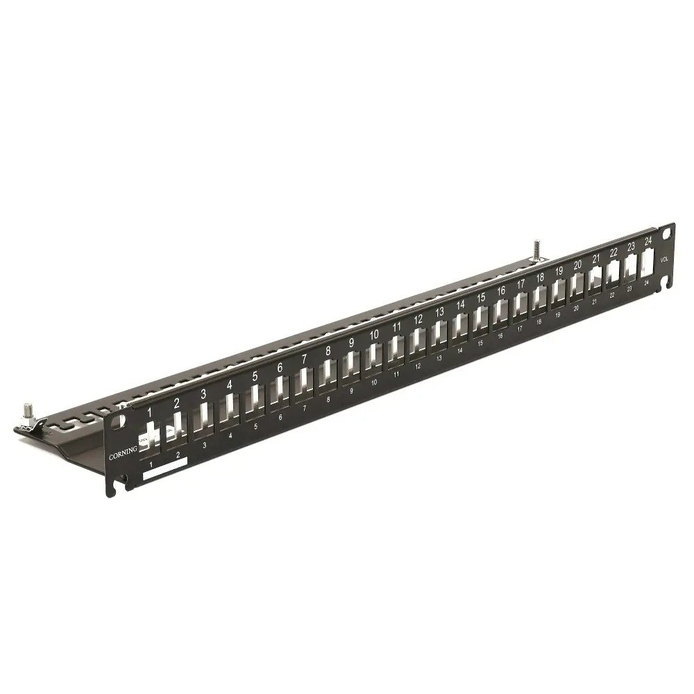 CORNING 3M Everon 24-Port Patch Panel | 1U Rack-Mount | Aluminum Housing | Grounding Kit Included | Universal 19″ Rack | Integrated Cable Strain Relief - Image 4