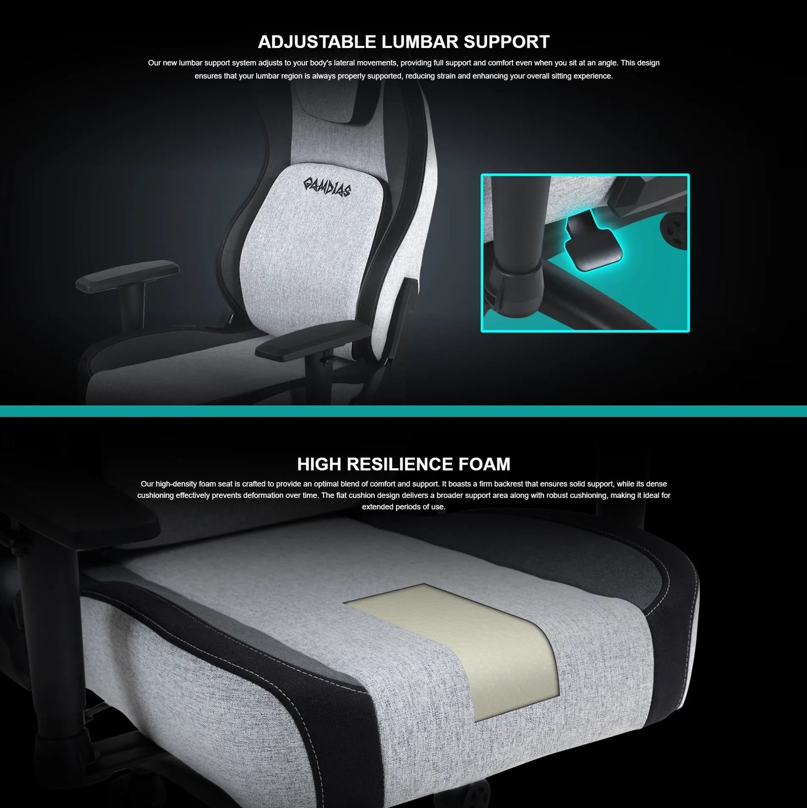 GAMDIAS ZELUS M4 Weave Ergonomic Gaming Chair - Image 3