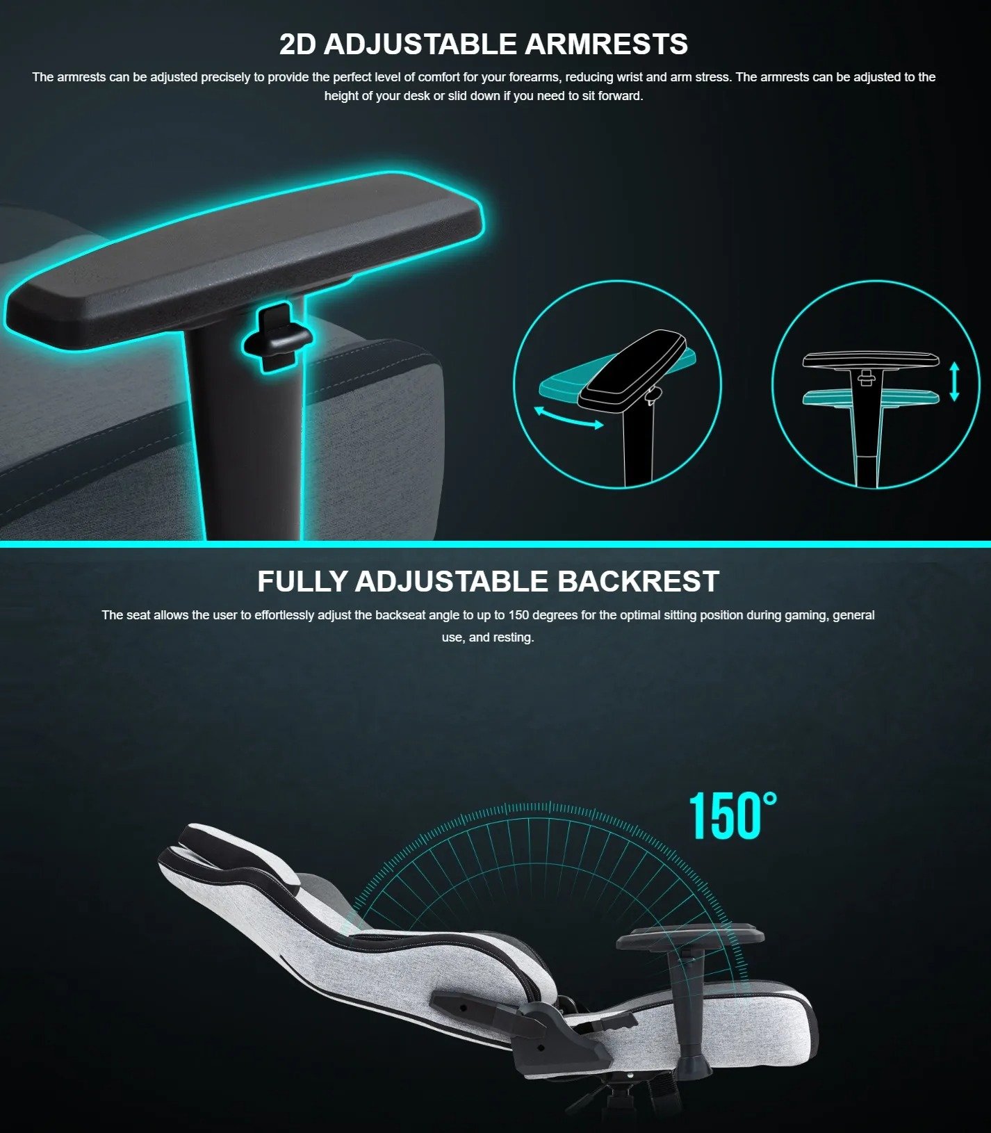 GAMDIAS ZELUS M4 Weave Ergonomic Gaming Chair - Image 4