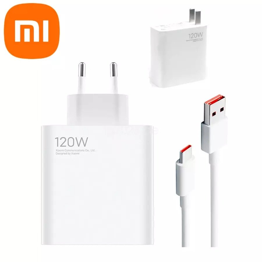 Xiaomi 120W Fast Wall Charger Adapter USB-C Cable Redmi Note 11/11T/12 Pro+ 13T