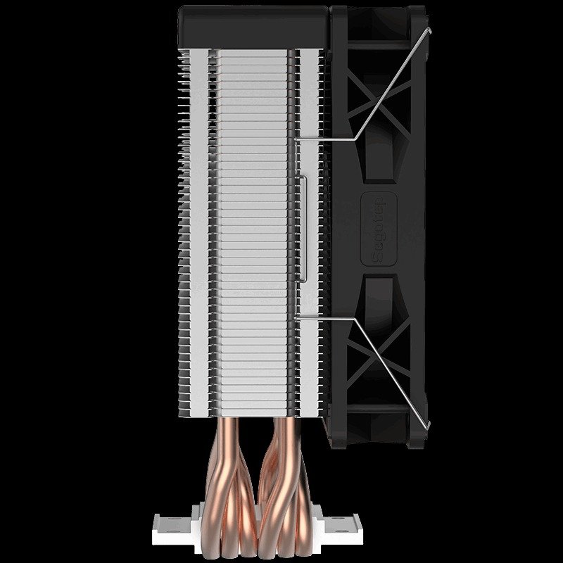Segotep F16 ARGB CPU Air Cooler with 6×6mm Copper Heat Pipes, Detachable Digital Display, 120mm Hydraulic Bearing Fan, 155mm Tower Height, Intel LGA/AMD AM4/AM5 Compatible | Black - Image 7