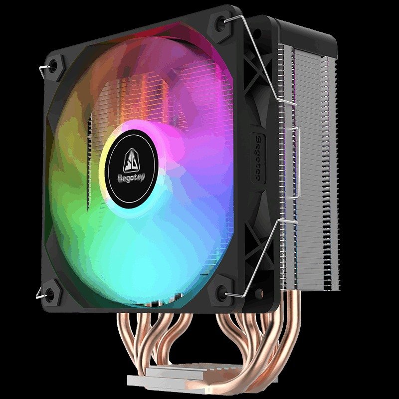 Segotep F16 ARGB CPU Air Cooler with 6×6mm Copper Heat Pipes, Detachable Digital Display, 120mm Hydraulic Bearing Fan, 155mm Tower Height, Intel LGA/AMD AM4/AM5 Compatible | Black - Image 2