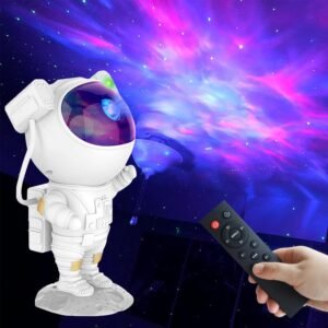 Astronaut Galaxy Projector Light, 2 in 1 Star Projector Light with Moon Lamp, Galaxy Night Light with 360° Adjustable & Remote Control, Gifts for Kids/Adults, Decor for Bedroom/Home/Party